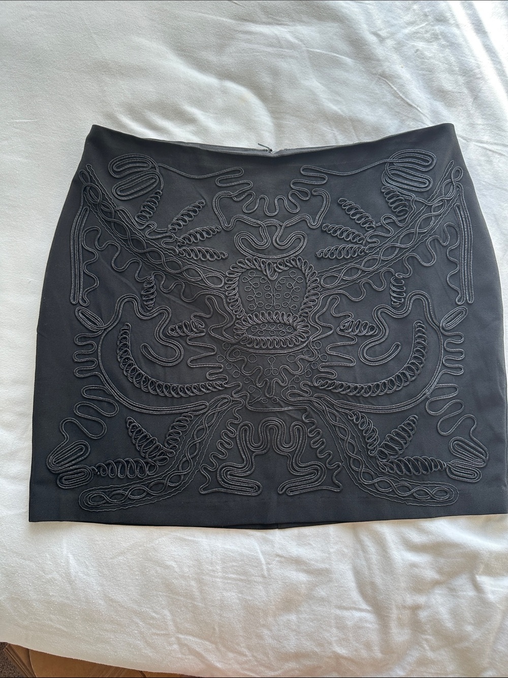 Forever 21 Black Embroidered Mini Skirt